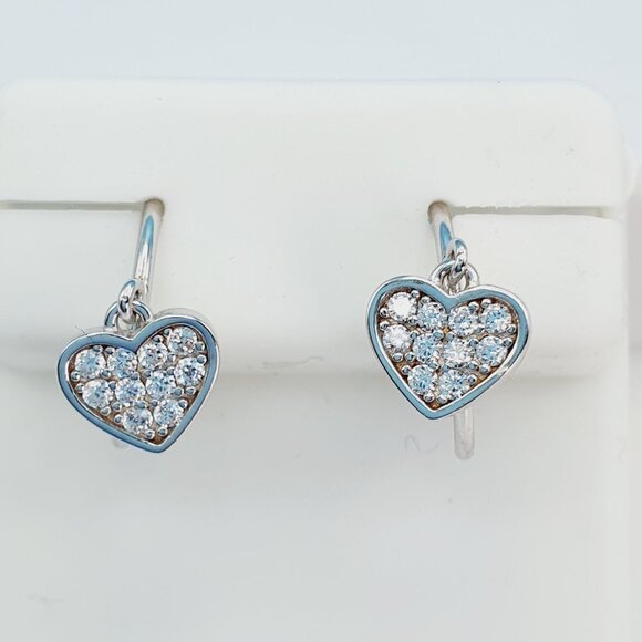 "925 Sterling Silver Cubic Zirconia Earrings, U19254857 - Picture 1 of 9